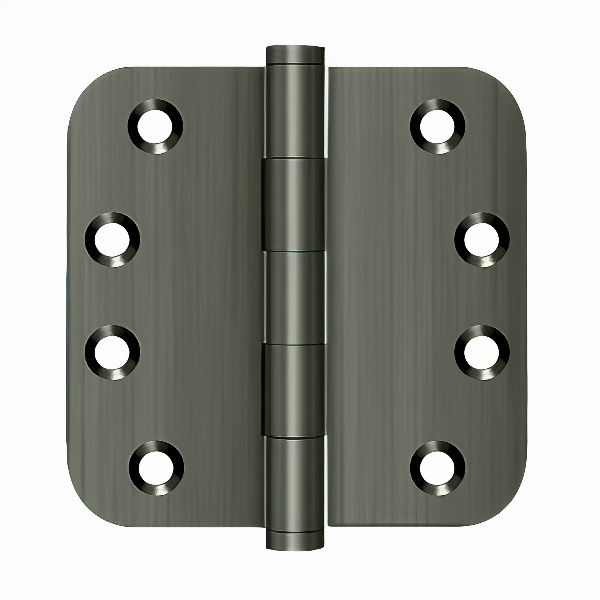 Deltana DSB4R515A 4″ x 4″ x 5/8″ Radius Hinges in Antique Nickel