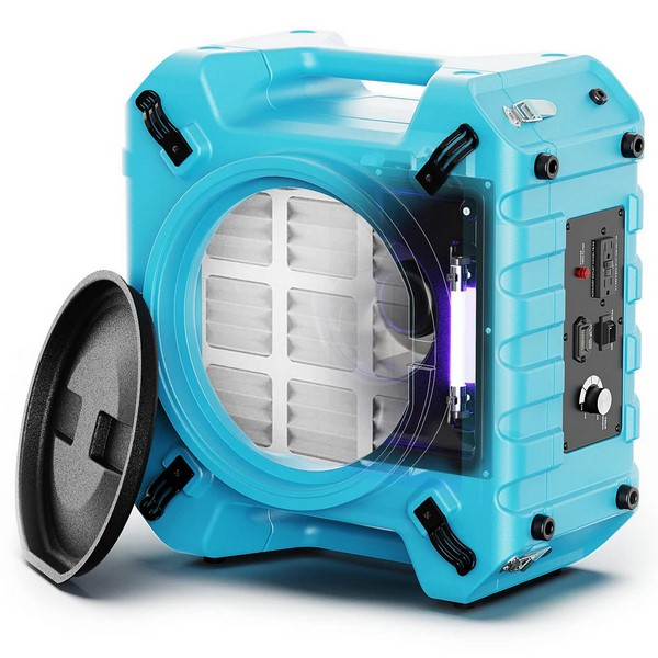 AlorAir PureAiro HEPA Pro 870-Blue Air Scrubber HEPA Pro 870 with UV-C Light Sterilization and 3-Stage Filtration