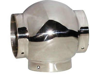 Lavi 40-704/2 2″ Polished Stainless Steel Ball Tee