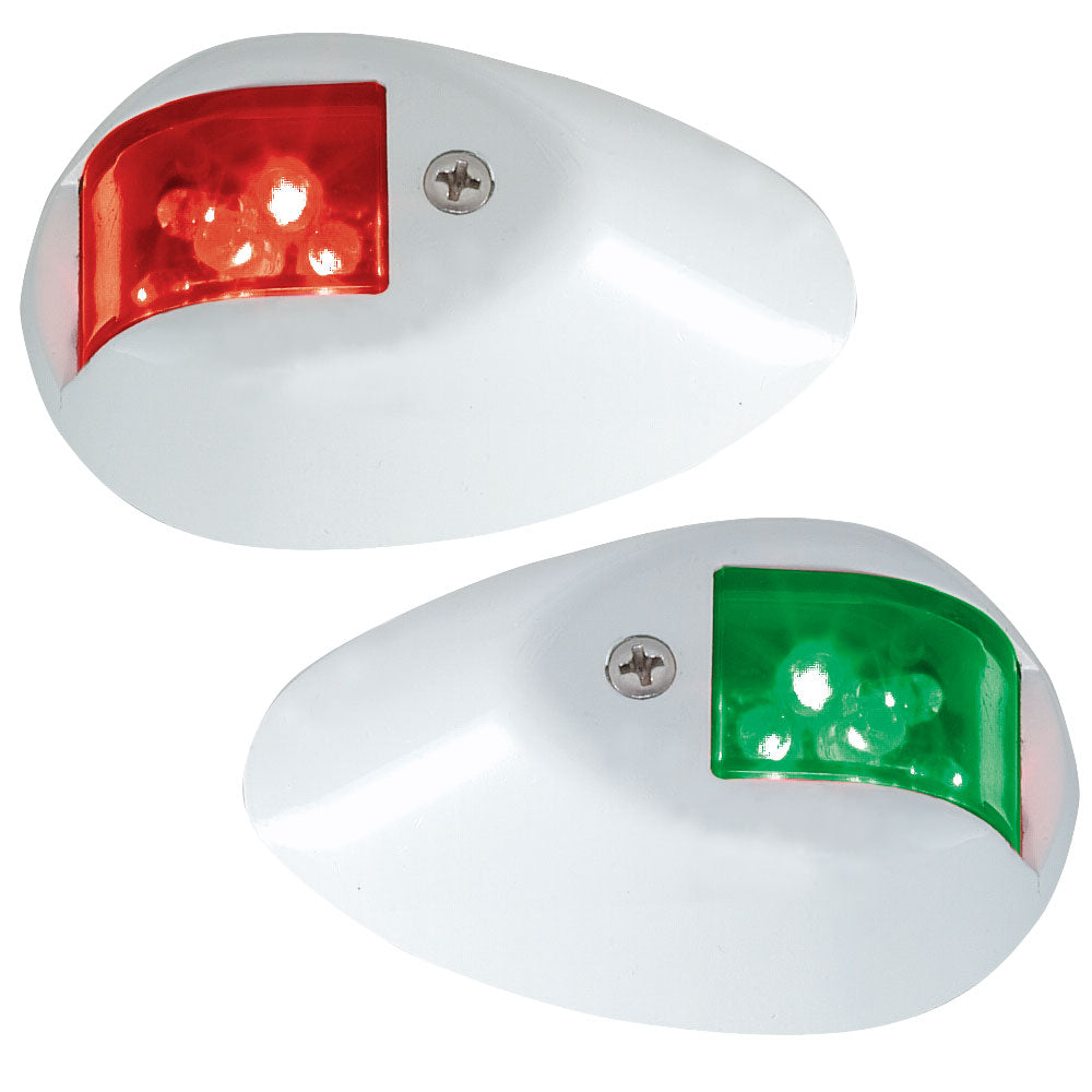 Perko LED Side Lights – Red/Green – 12V – White Epoxy Coated Housing