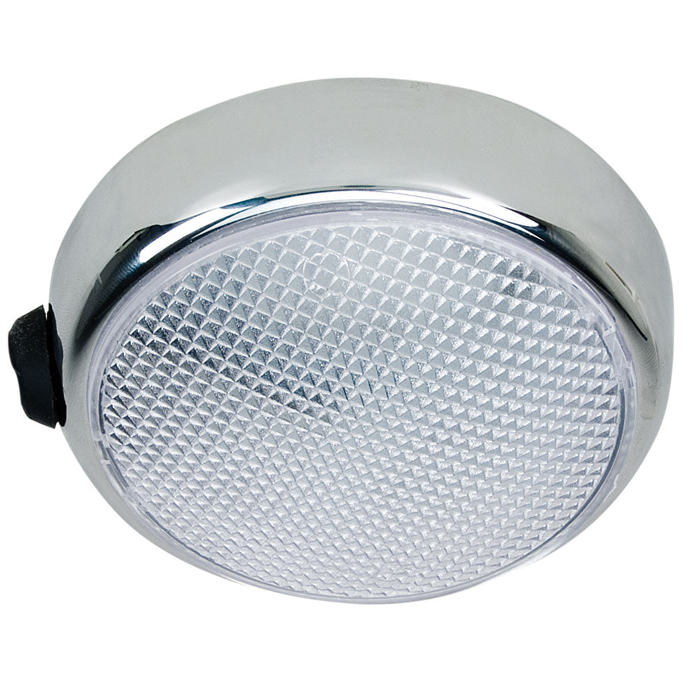 Perko Round Surface Mount LED Dome Light – Chrome Plated – w/Switch