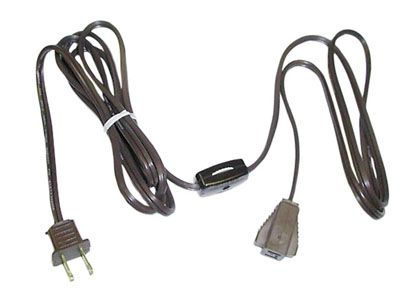 Specialty Lighting #211-96 -BLK 8 Ft Black Adapter Cord with Roll Switch