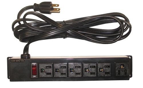 Specialty Lighting PH8601-16-SW Harness 6-Outlet Surface Mount Power Strip with 10ft Cord