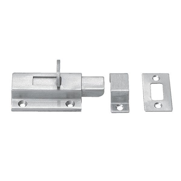 Sugatsune KR-50 2″ Satin Stainless Steel Slide Bolt with 2 Strikes