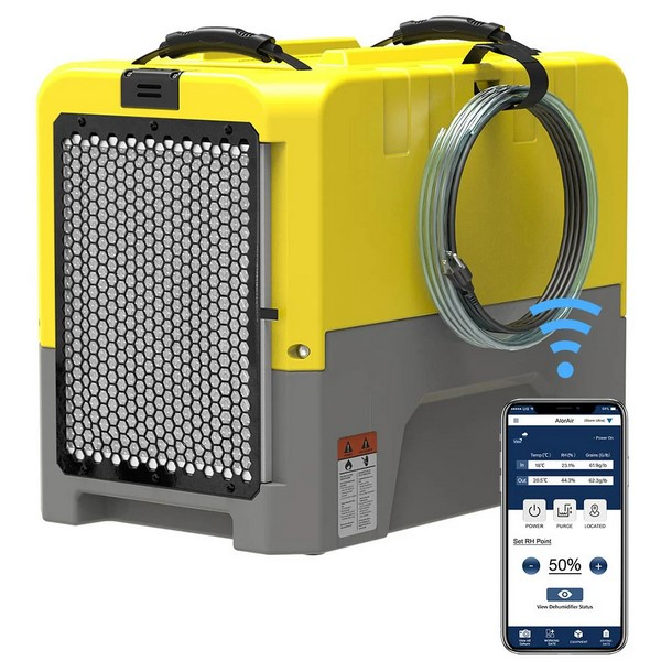 AlorAir Storm LGR Extreme-Yellow-WIFI Commercial Dehumidifier with Wi-Fi, Yellow