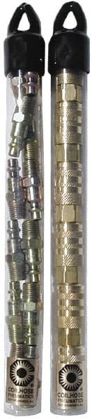 Coilhose Pneumatics – 18 Piece 1/4″ Body 1/4 NPT Brass/Steel Tru-Flate Automotive Pneumatic Coupling Plug Set